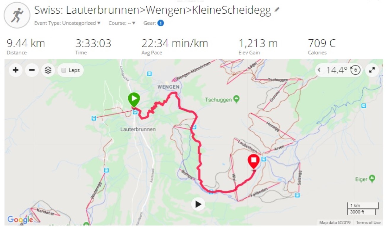 D3: Lauterbrunnen > Wengen > Kleine Scheidegg | 瑞士好好露 | 旅遊 露營 跑山 跑步 運動 水上活動 | Hidy Chan | hidychan.com